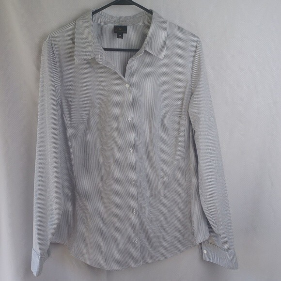 Worthington Woman's size 16 striped button down long sleeve top - Picture 5 of 5